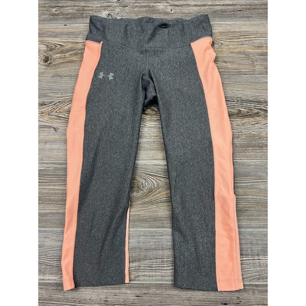 Under Armour HEAT GEAR Womens M Drawstring Athletic Cropped Compression Leggings